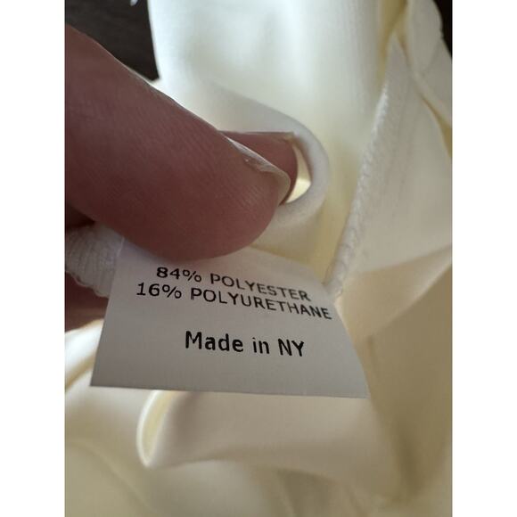 Estelle and Finn Stretch Crepe Ankle Pant Ivory Invisible Front Zip Women's 6 - Picture 6 of 8